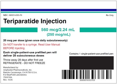 Teriparatide Injection Label 10-25 (Teriparatide Injection Label 10 25)